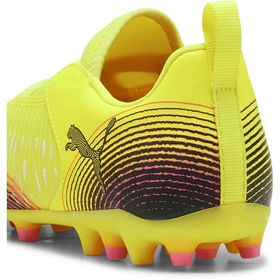 Boys Puma Kids Future 8 Match Firm Ground Football Boots in Yellow Alert - Image 5