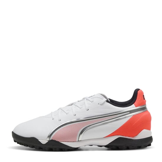 Boys Puma Kids King Match Astro Turf Football Boots in White-Glowing - Image 2