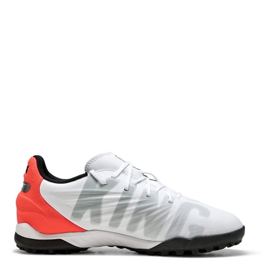 Boys Puma Kids King Match Astro Turf Football Boots in White-Glowing - Image 4