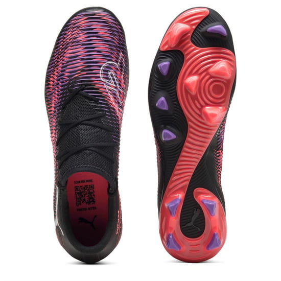 Men's Puma 8 MATCH Artificial Ground Football Boots in Black/Purple - Image 3
