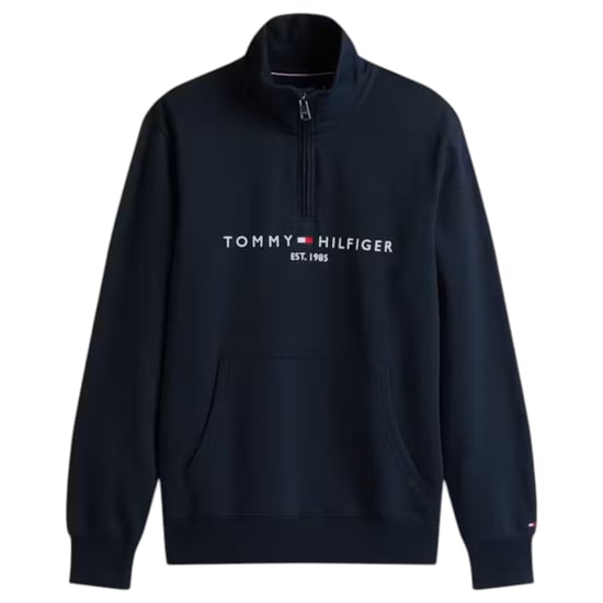 Tommy Hilfiger Mens Sweatshirts Regular Fit Logo Mock Turtleneck Half-Zip Sweats - Image 5