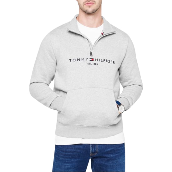 Tommy Hilfiger Mens Sweatshirts Regular Fit Logo Mock Turtleneck Half-Zip Sweats - Image 1