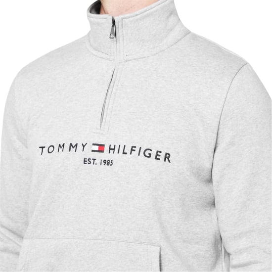 Tommy Hilfiger Mens Sweatshirts Regular Fit Logo Mock Turtleneck Half-Zip Sweats - Image 3