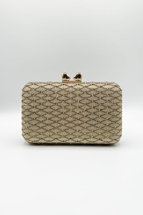 Rhinestone Lattice Clutch Bag - Image 5