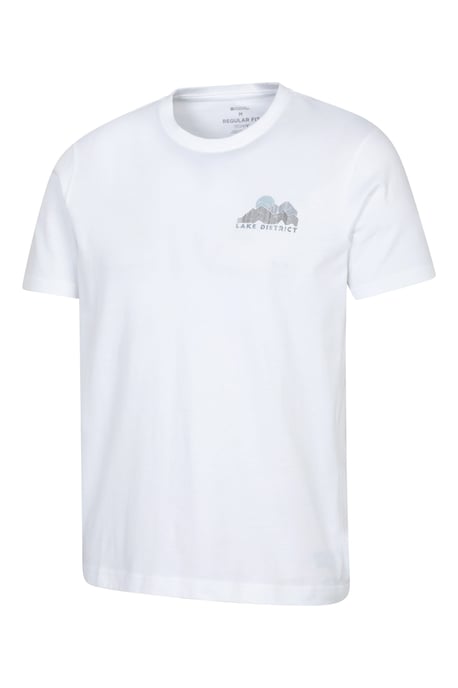 Regional Men's Lake District T-Shirt Crew Neck Breathable Everyday Tee Off-White - Image 2