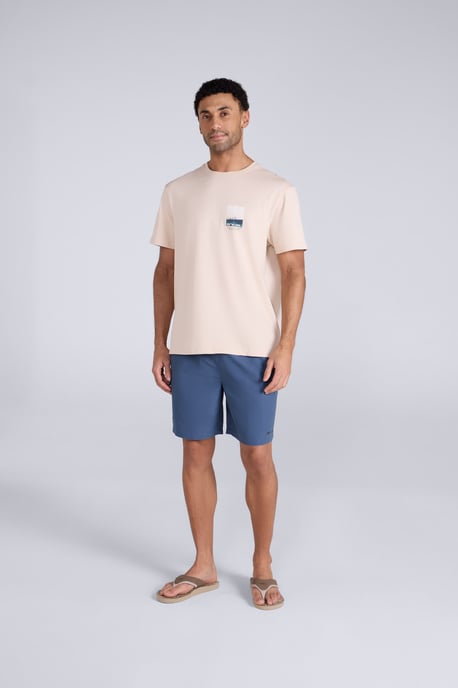 'Chase' Men's Graphic T-Shirt Breathable Summer Casual Tee Cream - Image 3
