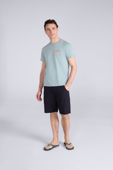 'Jacob' Men's Cotton T-Shirt Comfy Beach Summer Casual Tee Medium Blue - Image 3