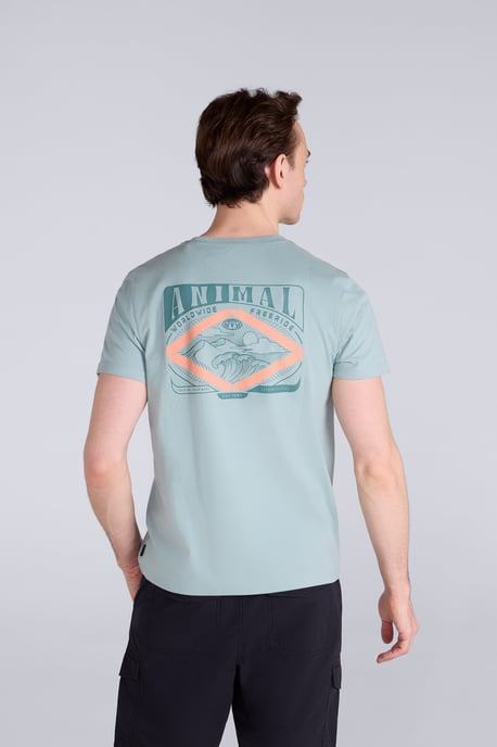 'Jacob' Men's Cotton T-Shirt Comfy Beach Summer Casual Tee Medium Blue - Image 4