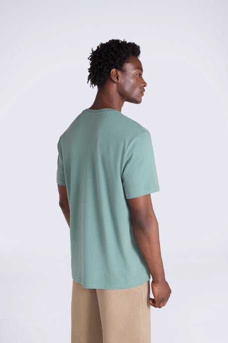 'Chase' Men's T-Shirt Cotton Relaxed Fit Breathable Summer Tee Green - Image 4