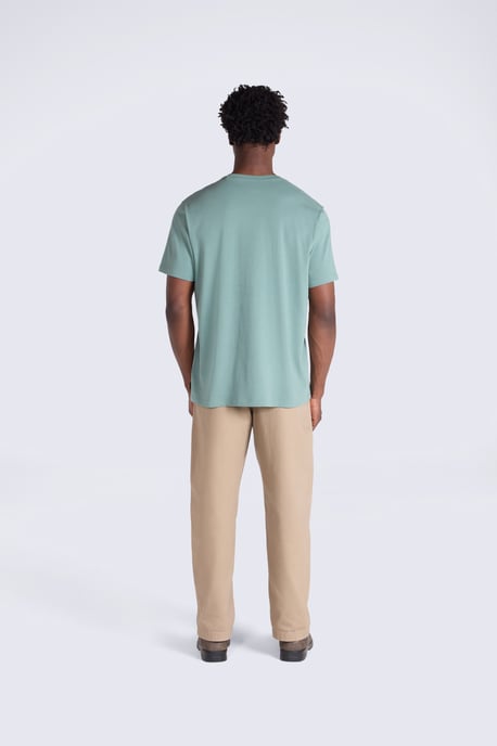'Chase' Men's T-Shirt Cotton Relaxed Fit Breathable Summer Tee Green - Image 5
