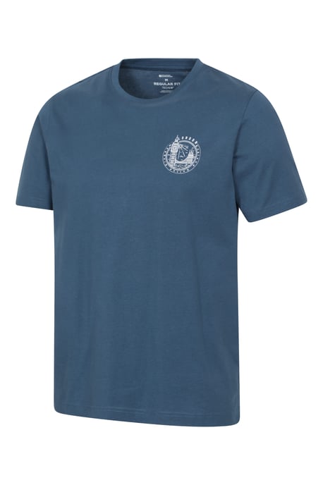 Regional Men's London T-Shirt Cotton Sun Protection Breathable Casual Tee Dark Blue - Image 2