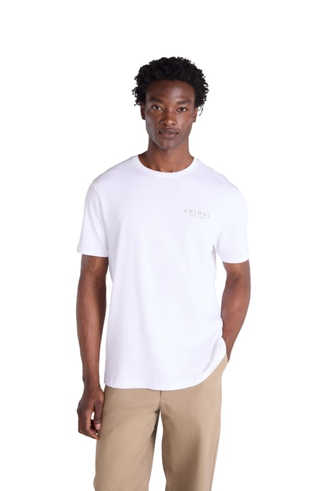 'Chase' Men's T-Shirt Cotton Relaxed Fit Breathable Summer Tee White - Image 6
