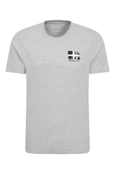 Regional Men's Cornwall T-Shirt Breathable Casual Everyday Tee Grey - Image 1