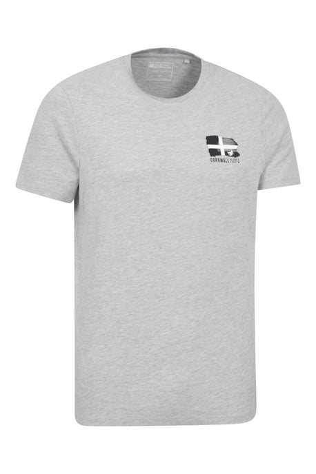 Regional Men's Cornwall T-Shirt Breathable Casual Everyday Tee Grey - Image 2
