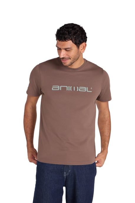 'Classico' Men's Cotton T-Shirt Short Sleeve Breathable Casual Summer Tee Brown - Image 5