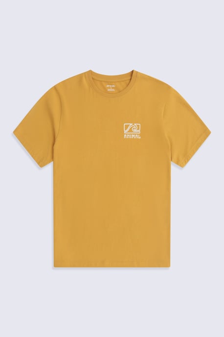 'Jacob' Men's Cotton T-Shirt Comfy Beach Summer Casual Tee Yellow - Image 6