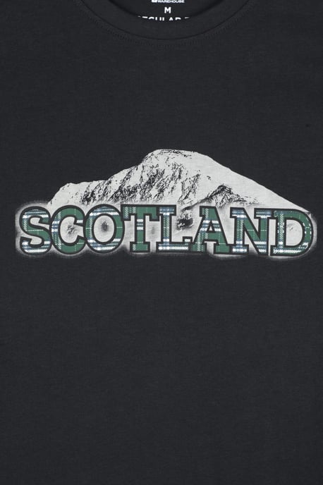 Regional Men's Scotland T-Shirt Cotton Breathable Everyday Casual Printed Tee Black - Image 4