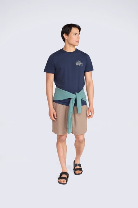 'Jacob' Men's Cotton T-Shirt Comfy Beach Summer Casual Tee Dark Blue - Image 3