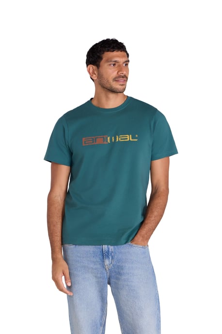 'Classico' Men's Cotton T-Shirt Short Sleeve Breathable Casual Summer Tee Teal - Image 5