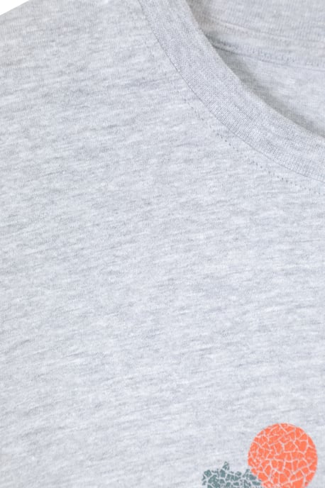 'Bike' Men's Tee Cotton T-Shirt Relaxed Fit Breathable Casual Tee Grey - Image 4