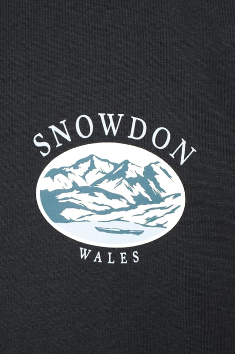 Regional Men's Snowdon T-Shirt Cotton Crew Neck Breathable Everyday Tee Black - Image 4