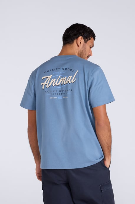 'Chase' Men's Graphic T-Shirt Breathable Summer Casual Tee Blue - Image 2