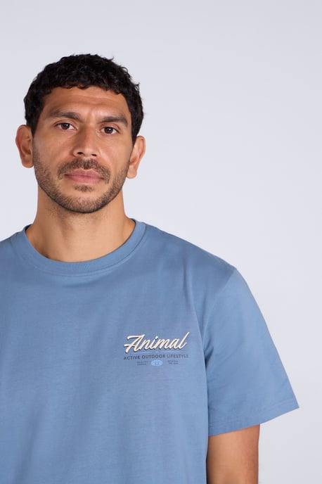 'Chase' Men's Graphic T-Shirt Breathable Summer Casual Tee Blue - Image 3