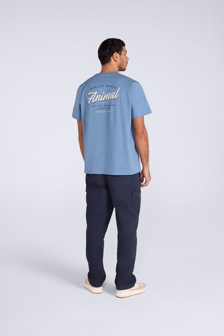 'Chase' Men's Graphic T-Shirt Breathable Summer Casual Tee Blue - Image 5