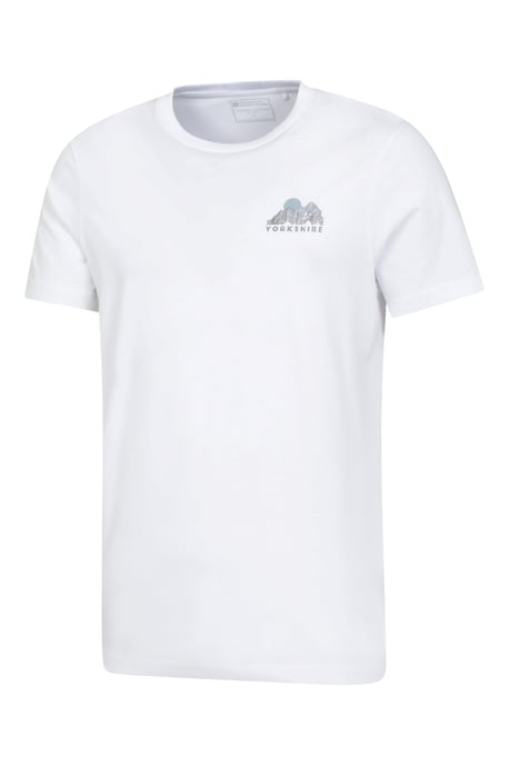 Regional Men's Yorkshire T-Shirt Breathable Casual Everyday Tee White - Image 4
