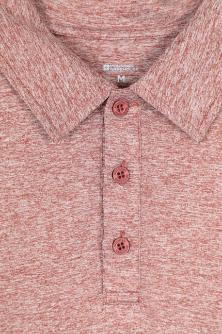 'Deuce' Men's Polo IsoCool High Wicking Casual Summer T-Shirt Rust - Image 4