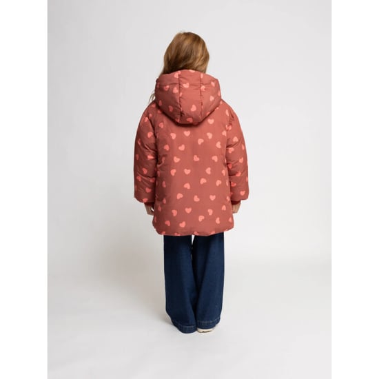 Looxs Revolution Winterjas terra met pink hartjes voor meisjes in de kleur - Image 5