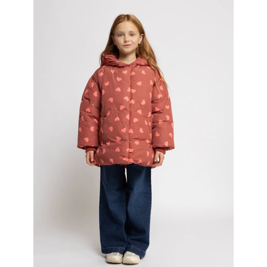Looxs Revolution Winterjas terra met pink hartjes voor meisjes in de kleur - Image 6