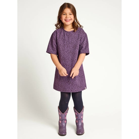Looxs Revolution Denim jurk purple leopard voor meisjes in de kleur - Image 3
