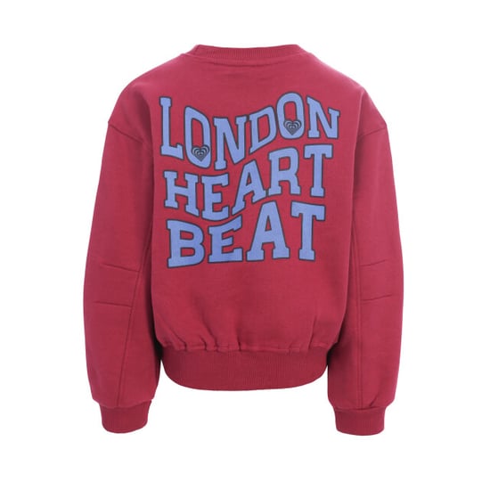 Looxs Revolution Sweater ruby red rugprint london voor meisjes in de kleur - Image 1