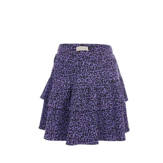 Looxs Revolution Rokje krinkel jersey purple leopard voor meisjes in de kleur - Image 6
