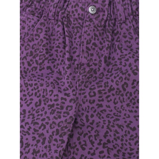 Looxs Revolution Barrel denim purple leopard voor meisjes in de kleur - Image 1