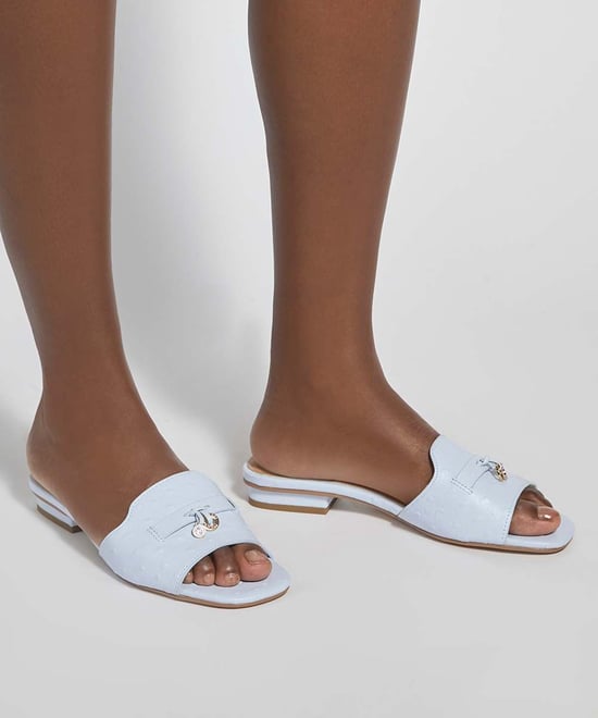 Dune Ladies Lindo - Leather Tassel Trim Slip-On Sandals - Image 3