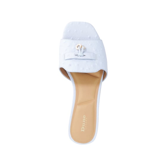Dune Ladies Lindo - Leather Tassel Trim Slip-On Sandals - Image 4