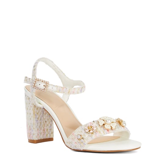 Dune Ladies Mention - Floral Detail Block Heeled Sandals - Image 1