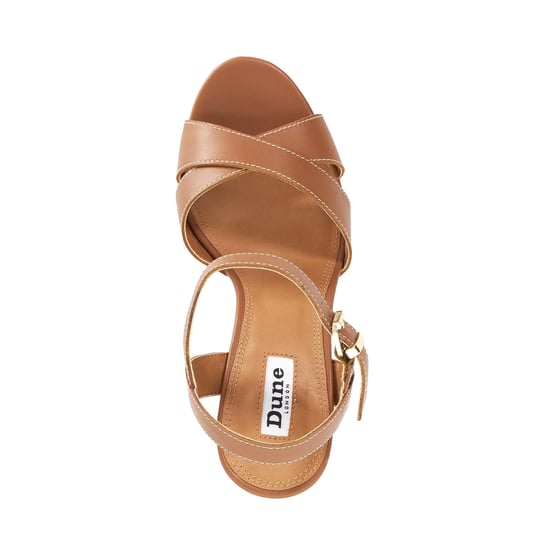 Dune Ladies Monique - Leather Floral Pattern Platform Heels - Image 4