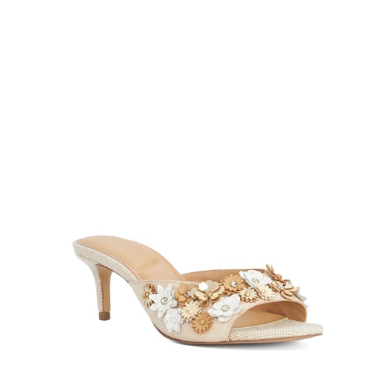 Dune Ladies Maizy - Leather Floral Embellished Heel Mules - Image 1