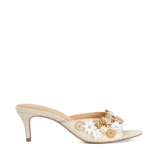 Dune Ladies Maizy - Leather Floral Embellished Heel Mules - Image 2