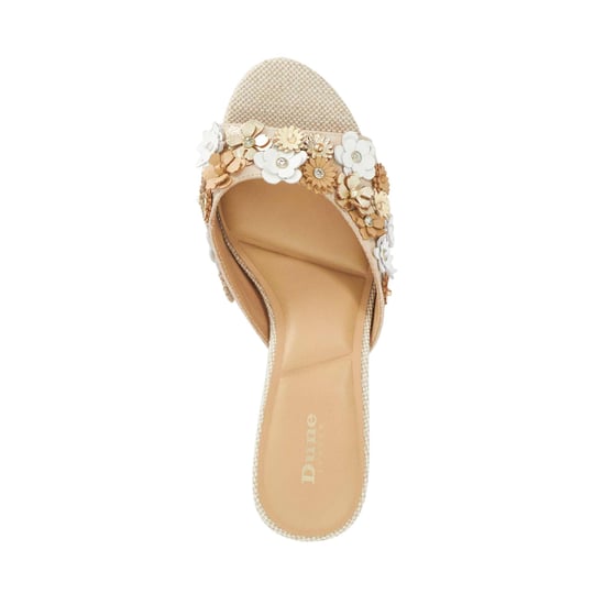 Dune Ladies Maizy - Leather Floral Embellished Heel Mules - Image 3