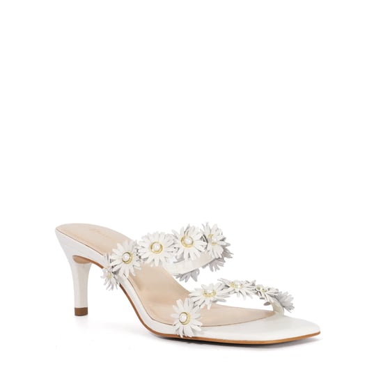 Dune Ladies Maltas - Leather Daisy Embellished Sandals - Image 1