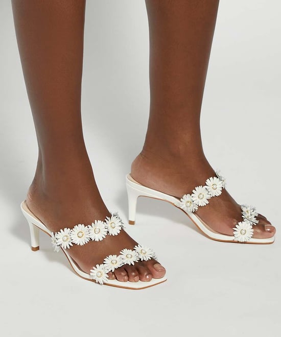 Dune Ladies Maltas - Leather Daisy Embellished Sandals - Image 3