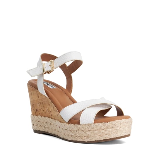 Dune Ladies Kindest - Cork And Woven Wedge Sandals - Image 1