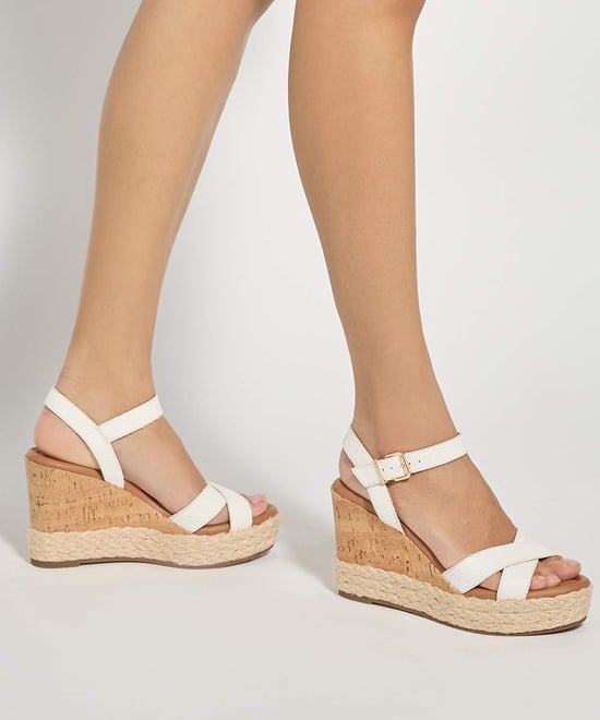 Dune Ladies Kindest - Cork And Woven Wedge Sandals - Image 3