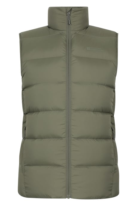 'Stratus' Men's Extreme Down Padded Gilet Water Resistant Body Warmer Jacket Khaki - Image 5
