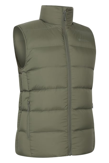 'Stratus' Men's Extreme Down Padded Gilet Water Resistant Body Warmer Jacket Khaki - Image 6