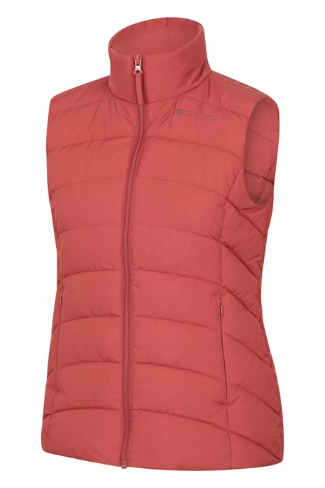 'Opal' Women's Padded Gilet with Front Pockets Winter Warm Rain Coat Orange - Image 2